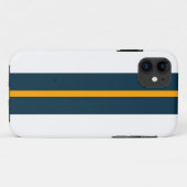 Coques Case-Mate iPhone Fun Bold Ocean Blue Yellow Racing Stripes Sur Blan (Dos (Horizontal))