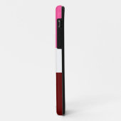 Coques Case-Mate iPhone Fun Chic rose vif Profond Rouge Blanc rayures (Dos/Gauche)