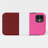 Coques Case-Mate iPhone Fun Chic rose vif Profond Rouge Blanc rayures (Dos (Horizontal))