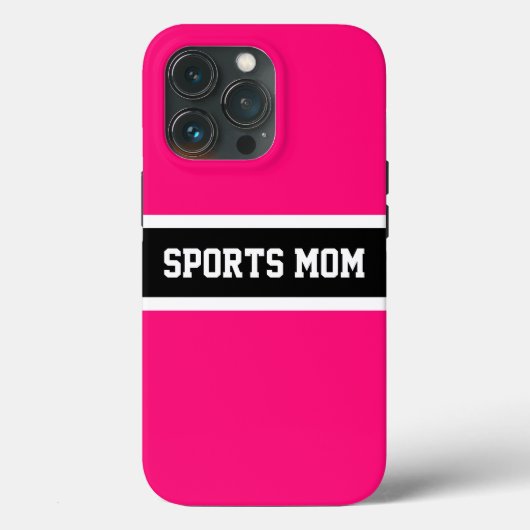 Coques Case-Mate iPhone Fun Cool Vibrant Pretty Rose SPORTS MOM Script (Verso)