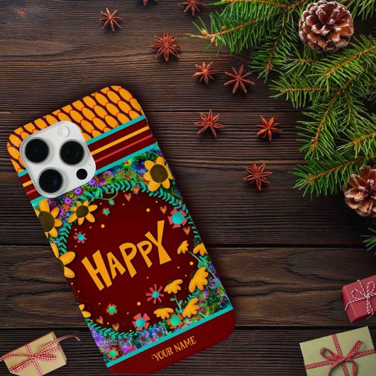 Coques Case-Mate iPhone Fun Daisy Floral Happy Inspirivity Name