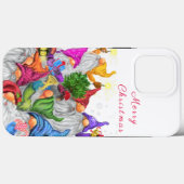 Coques Case-Mate iPhone Fun du drawing de Merry Christmas (Verso (horizontal))