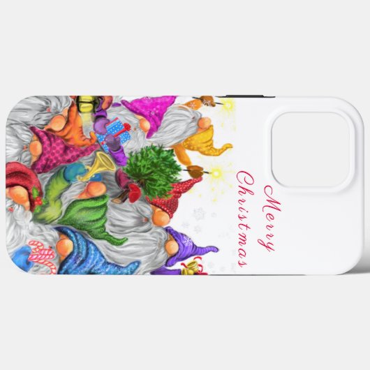 Coques Case-Mate iPhone Fun du drawing de Merry Christmas (Verso (horizontal))