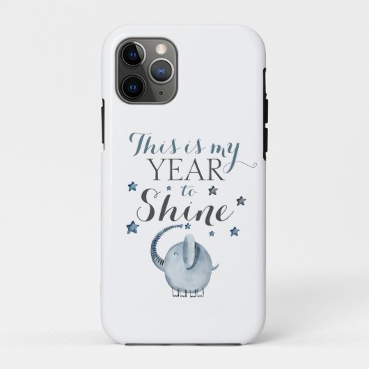 Coques Case-Mate iPhone Fun Elephant C'est mon année pour briller (Dos)