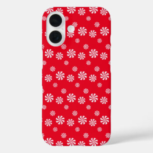 Coques iPhone 16 Fun et Fancy rose Noël Peppermenthe bonbon
