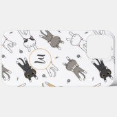 Coques Case-Mate iPhone Fun et Whimsschat Motif Votre Monogramme | (Verso (horizontal))
