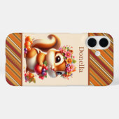 Coques Case-Mate iPhone Fun Fall Seasonal squirrel add name  (Verso (horizontal))