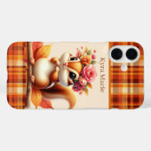 Coques Case-Mate iPhone Fun Fall Seasonal squirrel add name  (Verso (horizontal))