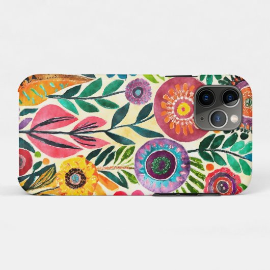 Coques Case-Mate iPhone Fun Hippie à motif de fleur (Dos (Horizontal))