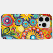 Coques Case-Mate iPhone Fun Hippie à motif de fleur (Verso (horizontal))