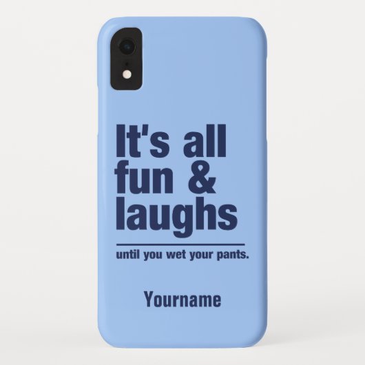 Coques Case-Mate iPhone FUN & LAUGHS personnalisés nom et couleurs des boî (Dos)