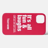 Coques Case-Mate iPhone FUN & LAUGHS personnalisés nom et couleurs des boî (Verso (horizontal))