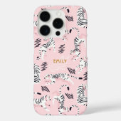 Coques Case-Mate iPhone Fun mignon Cheetah Rose Zebra personnalisé (Verso)