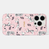 Coques Case-Mate iPhone Fun mignon Cheetah Rose Zebra personnalisé (Verso (horizontal))