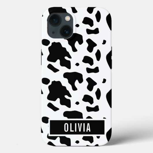 Coques Case-Mate iPhone Fun Nom personnalisé Holstein Cow Poster de animal (Verso)