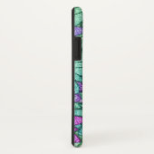 Coques Case-Mate iPhone Fun Purple et Fleurs vertes (Dos/Droite)