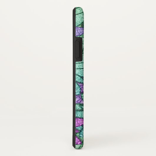 Coques Case-Mate iPhone Fun Purple et Fleurs vertes (Dos/Droite)