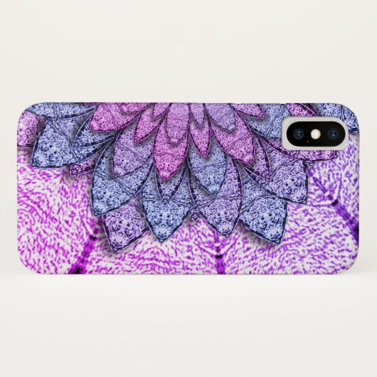 Coques Case-Mate iPhone Fun Purple Flowers (Dos (Horizontal))