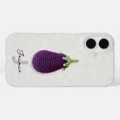 Coques Case-Mate iPhone Fun Purple Moderne Minimal Crochet Nom de l'auberg (Verso (horizontal))