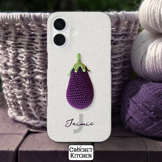 Coques Case-Mate iPhone Fun Purple Moderne Minimal Crochet Nom de l'auberg