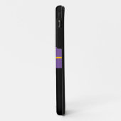 Coques Case-Mate iPhone Fun Purple Yellow Racing Stripes Arrière - plan no (Dos/Gauche)