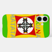 Coques Case-Mate iPhone Fun Rasta couleur rouge or vert (Verso (horizontal))