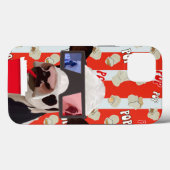 Coques Case-Mate iPhone Fun Retro Popcorn Whimsical Cow - Red Stripes (Verso (horizontal))
