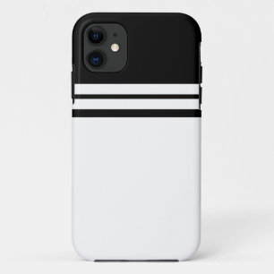 Case-Mate iPhone Case Fun Sleek Black White Color Block Racing Stripes
