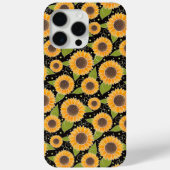 Coques Case-Mate iPhone Fun Sunflower Jaune Motif noir (Verso)