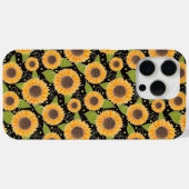 Coques Case-Mate iPhone Fun Sunflower Jaune Motif noir (Verso (horizontal))
