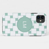 Coques Case-Mate iPhone Fun tissé Carré Mint Green (Dos (Horizontal))