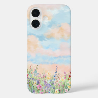 Coques iPhone 16 Funda diseño floral minimalista