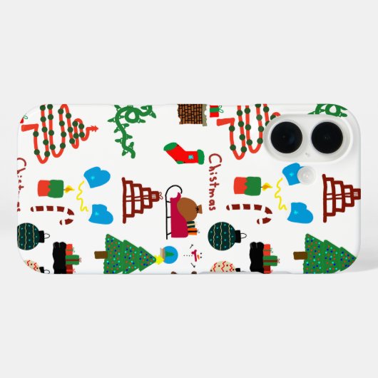 Coques Case-Mate iPhone Funda Navidad Doodle (Verso (horizontal))