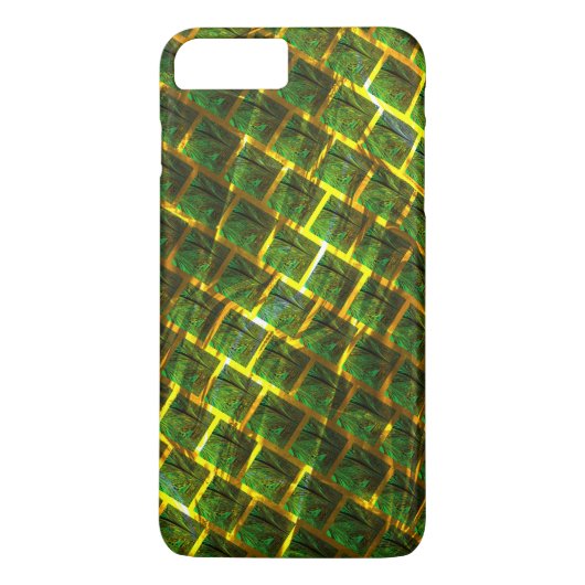 Coques Case-Mate iPhone Fundo com imagem verde sob grade dourada ? (Dos)