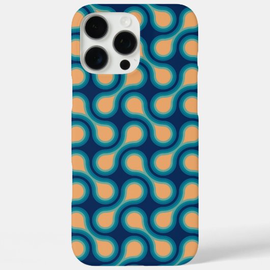 Coques Case-Mate iPhone Funky 1970 Metaball Graphic Circle Barbell Blue (Verso)