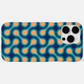 Coques Case-Mate iPhone Funky 1970 Metaball Graphic Circle Barbell Blue (Verso (horizontal))