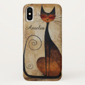 Coques Case-Mate iPhone Funky Beautiful Chat personnalisable iPhone X Coqu (Dos)