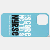 Coques Case-Mate iPhone Funky bleu infirmière typographie merci moderne (Retour (horizontal))