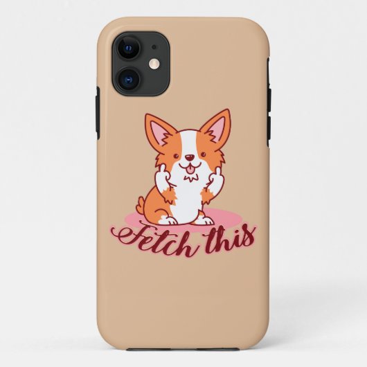 Coques Case-Mate iPhone Funky Corgi Chien moyen Dog Extraire ceci (Dos)