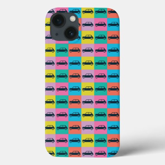 Coques Case-Mate iPhone Funky Fun Checkerboard Mini Cooper (Verso)
