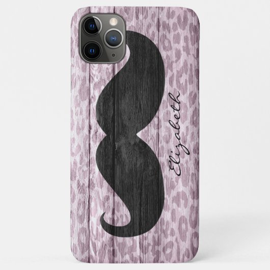 Coques Case-Mate iPhone Funky Mustache Custom Monogramme (Dos)