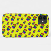 Coques Case-Mate iPhone Funky Neon Rainbow Block Motif (Dos (Horizontal))