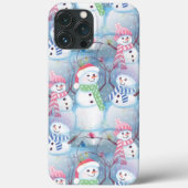 Coques Case-Mate iPhone Funky Snowmen Noël Arbre String Motif (Verso)