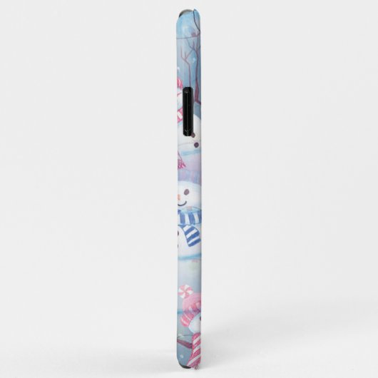 Coques Case-Mate iPhone Funky Snowmen Noël Arbre String Motif (Dos/Droite)