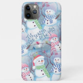 Coques Case-Mate iPhone Funky Snowmen Noël Arbre String Motif (Dos)