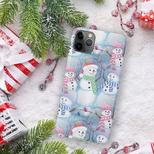 Coques Case-Mate iPhone Funky Snowmen Noël Arbre String Motif