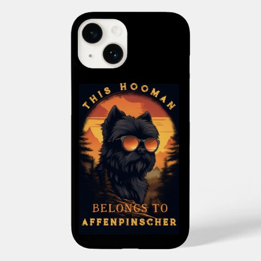 Coques Case-Mate iPhone Funny Affenpinscher chien parent personnalisé (Verso)