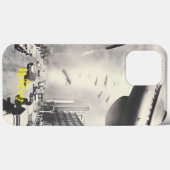 Coques Case-Mate iPhone Funny Alien Invasion Rtero Sci Fi movie Name (Verso (horizontal))