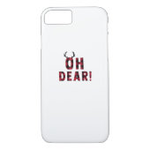 Coques Case-Mate iPhone Funny Attitude Oh Dear Plaid Deer Creative Design (Dos)