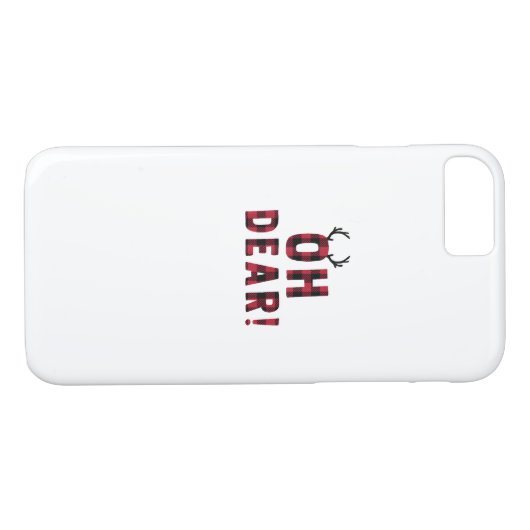 Coques Case-Mate iPhone Funny Attitude Oh Dear Plaid Deer Creative Design  (Dos (Horizontal))